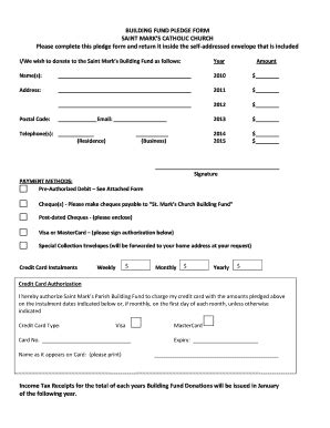 Church Pledge Form - Fill Online, Printable, Fillable, Blank | pdfFiller