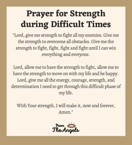 Prayers For Strength During Difficult Times With Images