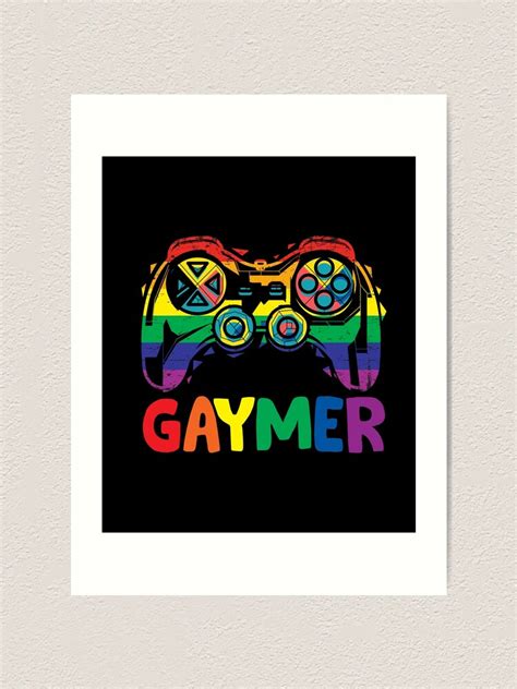 Gaymer Gay Pride Flag Lgbt Gamer Lgbtq Gaming Gamepad Art Print For Sale By Bobbygies3720