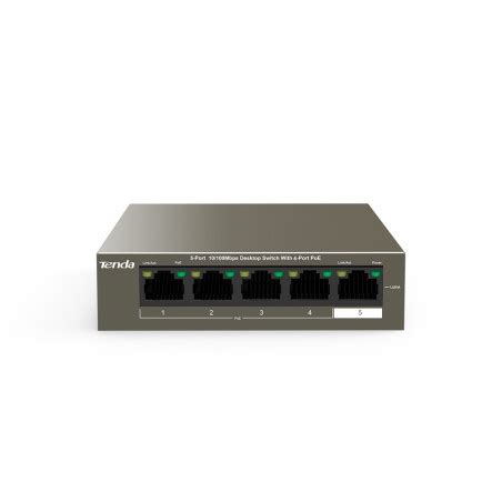 SWITCH DE BUREAU Tenda TEF1105P 4 63W 5 Ports 10 100 Mbps Avec PoE 4