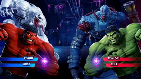 Anti Venom And Red Hulk Vs Nemesis And Green Hulk Very Hard Marvel Vs Capcom 4k Uhd Gameplay