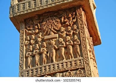 Great Sanchi Stupa Buddhist Architecture Sanchi Stock Photo