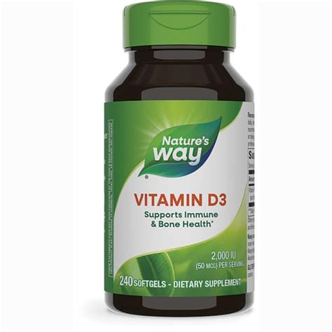 Nature S Way Vitamin D3 2 000 IU 240 Sgels Swanson Health Products