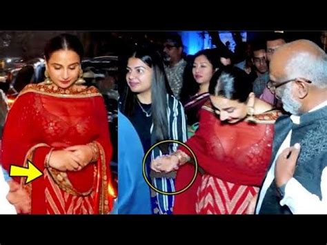 Pregnant Vidya Balan Cant Walk Properly Takes Helps In Crowded Event