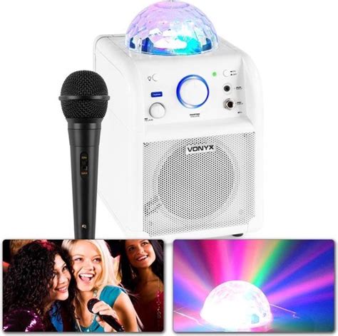 Bol Karaoke Set Vonyx SBS50W Witte Karaoke Set Op Accu Met