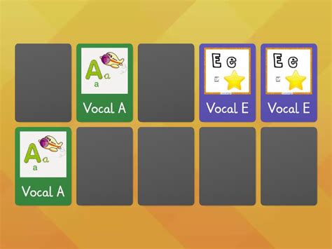 Memoria De Las Vocales Matching Pairs