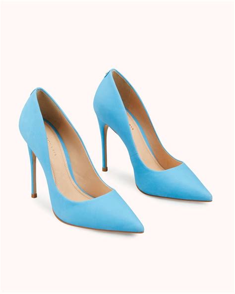 Escarpin Aelia En Nubuck Turquoise Chaussures Cosmoparis En