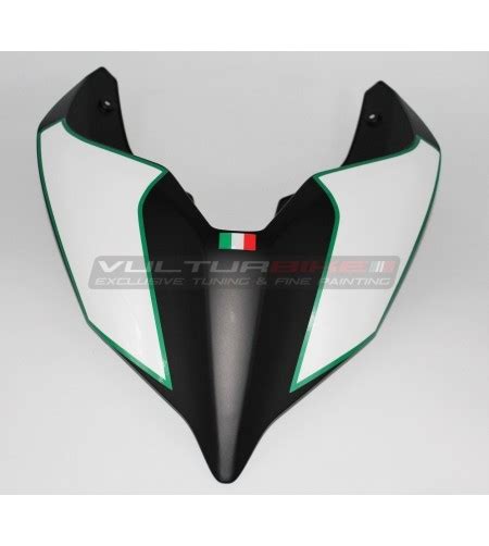 Kit Autocollants Blancs Avec Bordure Verte Pour Queue Ducati Panigale