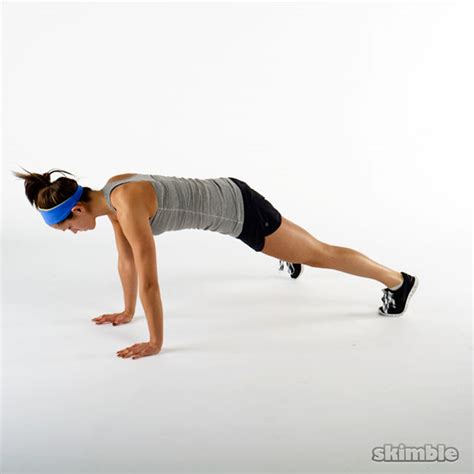 Plank With Toe Taps Exercise How To Workout Trainer By Skimble