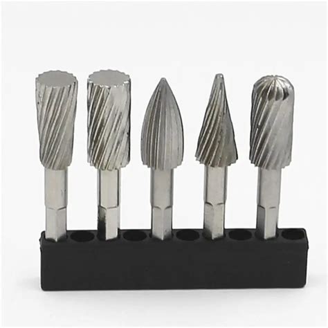 5pcs Set HSS Rotary Files Rasp For Soft Metal Plastic Wood Grinding