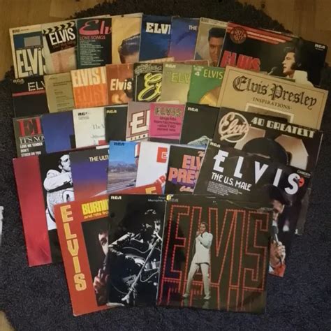 ELVIS PRESLEY 12 Vinyl Records 34 X LPs Job Lot See Pictures