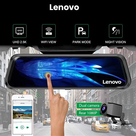 Lenovo Dashcam Inch Stream Media Car Dvr Dual Lens Fullhd P