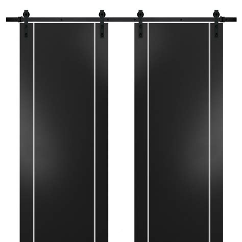 Sturdy Double Barn Door X Inches With Planum Matte Black