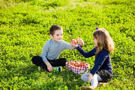 Kids eating fruits stock image. Image of food, adorable - 47529399