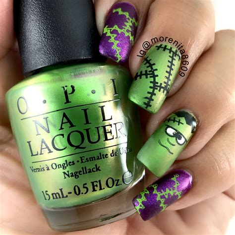 Frankenstein Nails I Would Like The Look Of Even Just Doing The