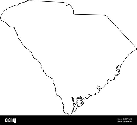 South carolina state map Black and White Stock Photos & Images - Alamy