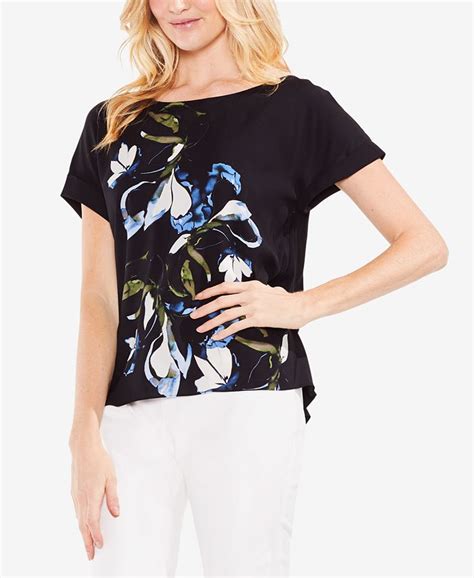 Vince Camuto Floral Print T Shirt Macys