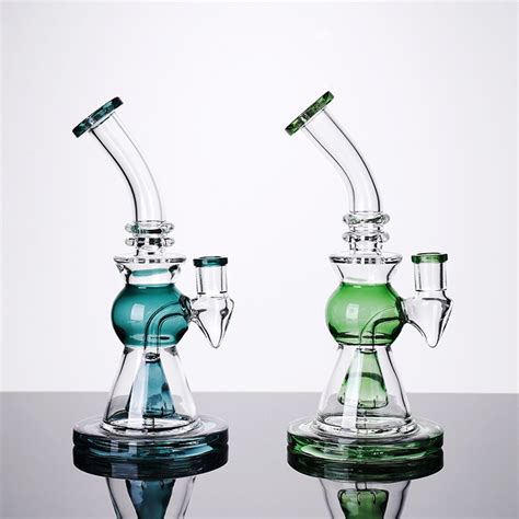 Factory Wholesale Transparent Green Spherical Conical Base Glass Water