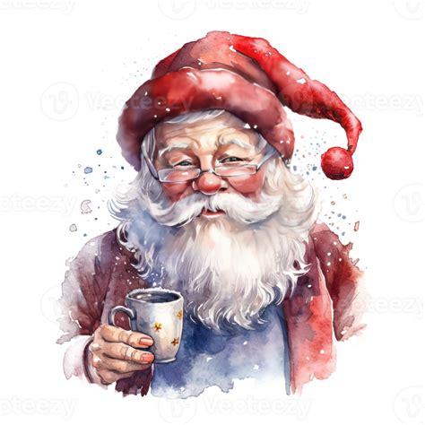 Cute Watercolor Santa Claus Illustration 24631680 PNG