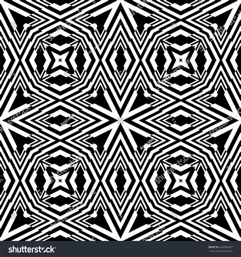 Design Seamless Monochrome Geometric Pattern Abstract Stock Vector