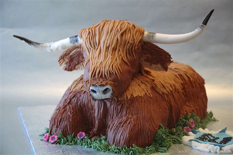 Highland Cow This Cake Was Made For A 50th Birthday For A Flickr