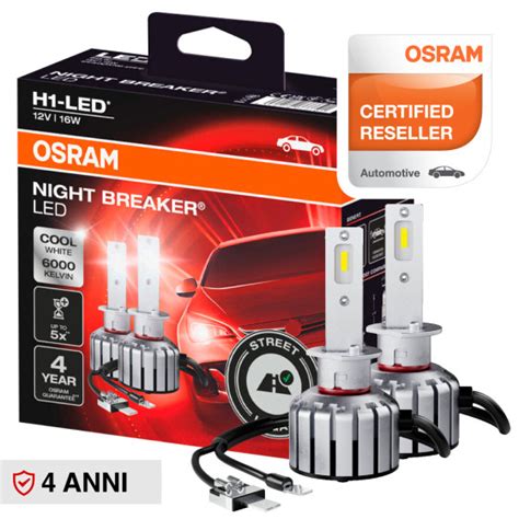 Lampadina Led Auto Night Breaker Led Plug Play H V W Osram