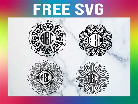 Free Mandala Monogram SVG