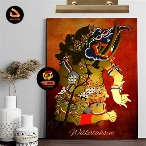 Jual Poster Wayang Kulit Wilkataksini Hiasan Dinding Bahan Art Carton