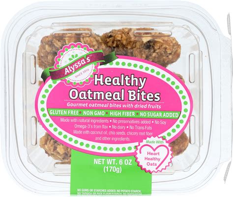 4 Set Alyssas Healthy Oatmeal Bites 6 Oz