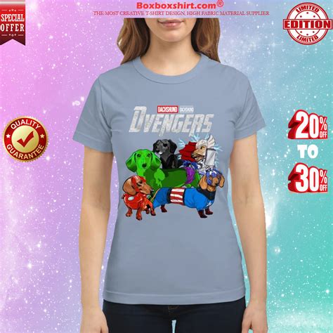 10 Off Dachshund Devengers Avenger Shirt