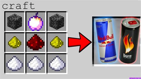 How To Craft An Energy Drink In Minecraft Red Bull And Monster Secret