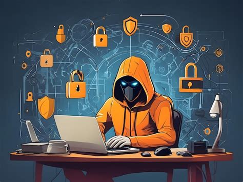 Ilustraci N Plana De Especialista En Ciberseguridad Foto Premium