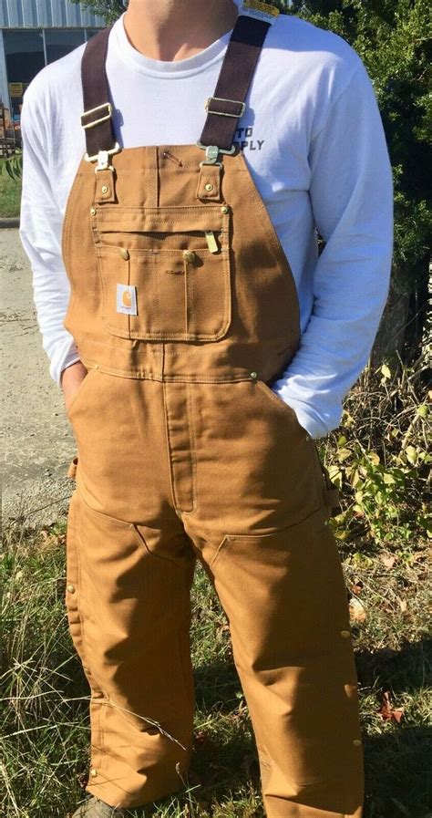 Carhartt Men S Quilt Lined Zip To Thigh Bib Overalls R New