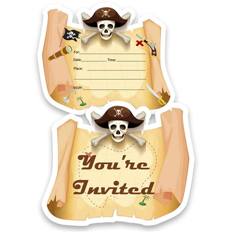 Pirate Birthday Party Invitations