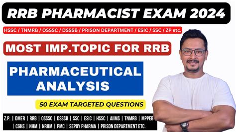 Pharmaceutical Analysis Rrb Pharmacist Exam Preparation Imp