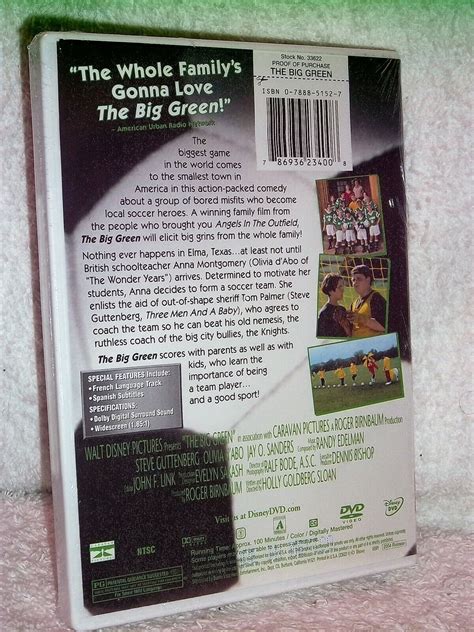 The Big Green 1995 Dvd 2004 Like New Disney Patrick Renna Chauncey