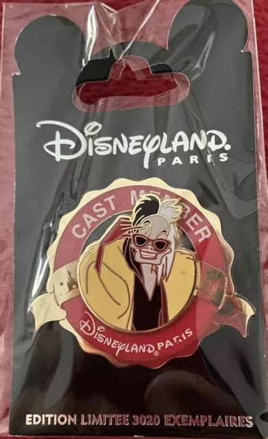 PINS CAST MEMBER Disneyland Paris Edition Limitée Cruella Devil 101