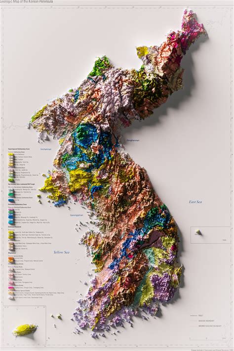 3d Geological Map Of Korean Peninsula Rsouthkorea