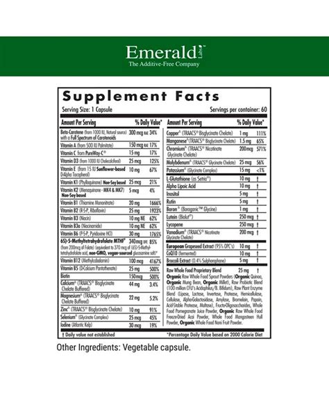 Emerald Labs Womens 45 1 Daily Multi With Coenzymated Bs