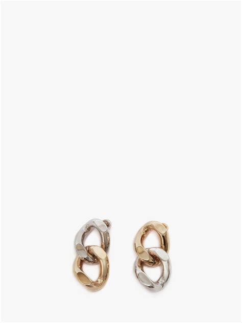 Chain Link Drop Earrings In Silver Jw Anderson