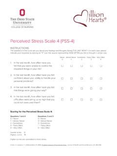 Perceived Stress Scale 4 PSS 4 Ohnurses Org Perceived Stress