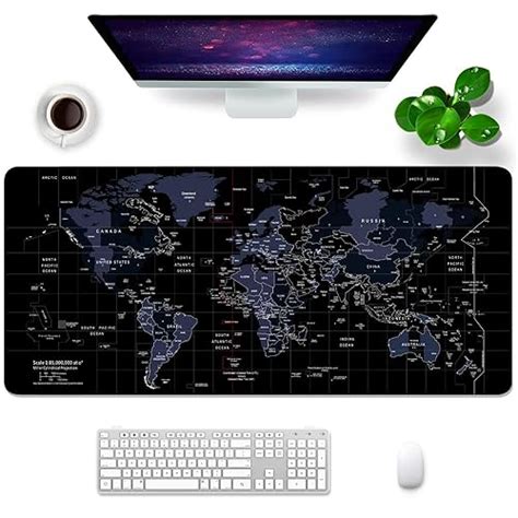 Amrgik World Map Mouse Pad Large Xxl Gaming Mouse Pad Desk Mat X