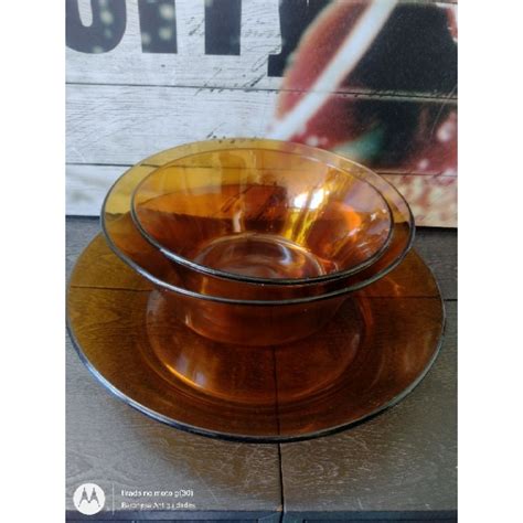 Vasilha Duralex - DURALEX 3 peças temperado original ️ | Shopee Brasil