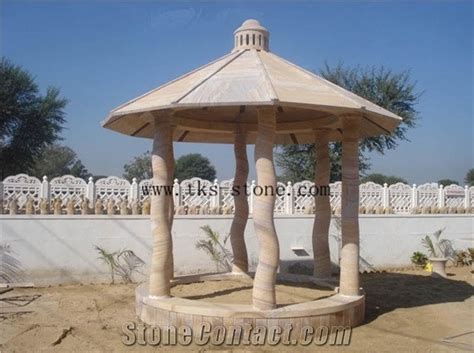 Grey Sandstone Tropical Mediterranean Style Gazebo From China