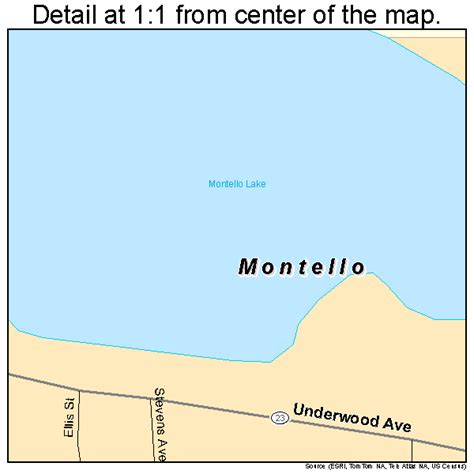 Montello Wisconsin Street Map 5553875