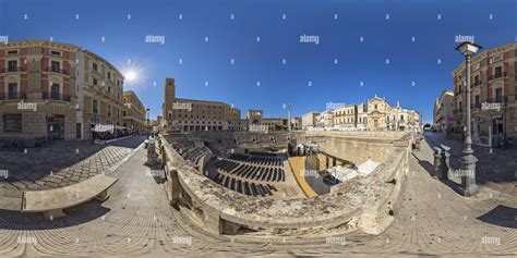 360 View Of Roman Amphitheatre Lecce Apulia Italy Alamy