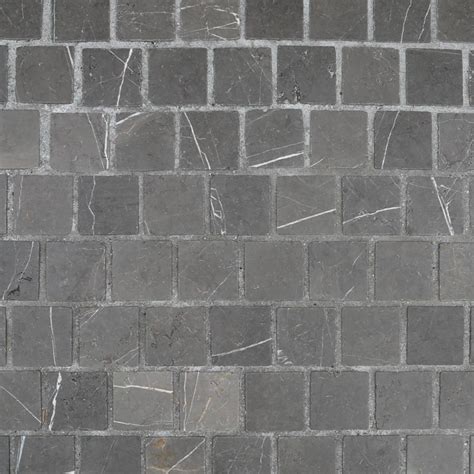 Pietra Grey Tumbled Brick Pattern Cobblestone Limestone Finish Tumbled