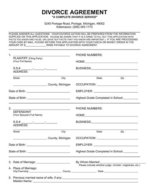 Free Printable Marital Settlement Agreement Templates Word Pdf