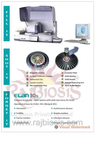 Immunoassays Analyzer Erba Lisascan Em Automated Elisa Microplate