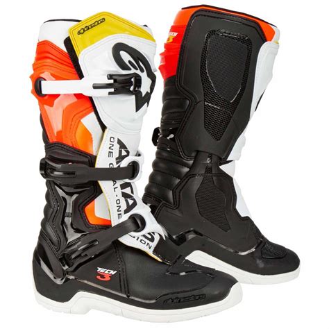 Alpinestars Mx Boots Tech Black White Red Yellow Fluo Maciag Offroad